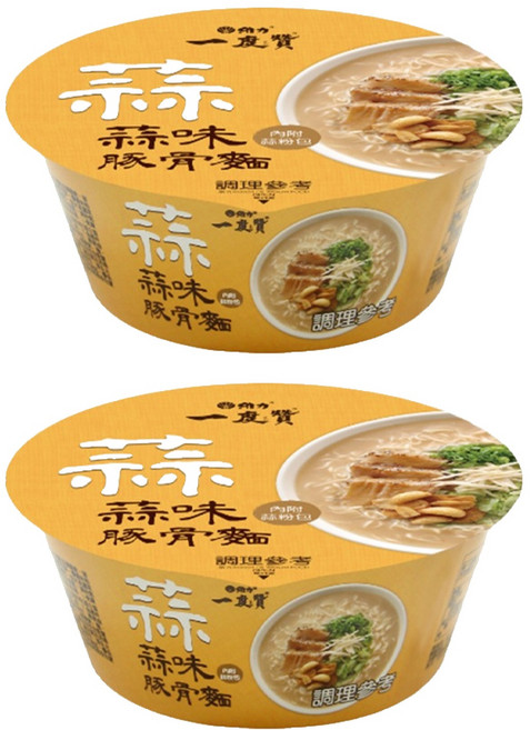 維力 一度贊 蒜味豚骨杯麵 190g, 2入