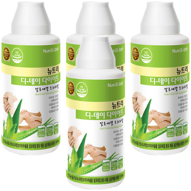 뉴트리디데이 다이어트 알로에겔 오리지날, 1L, 4개