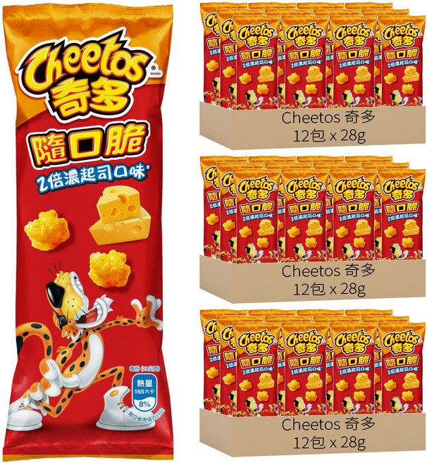 Cheetos 奇多 隨口脆 2倍濃起司口味, 28g, 36包