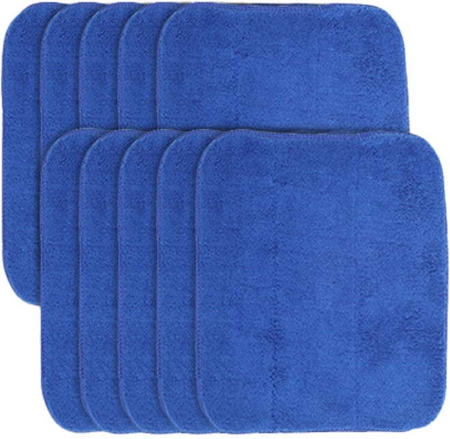 크린아이 양면 극세사 행주 블루, 10개