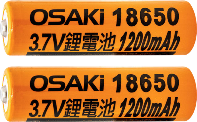 OSAKi 18650鋰電池, 2個, 1入