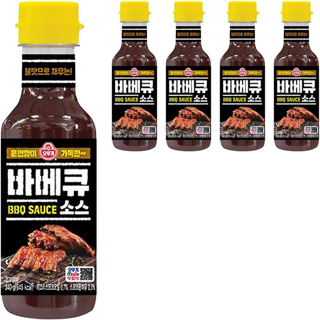 오뚜기 바베큐소스, 340g, 5개
