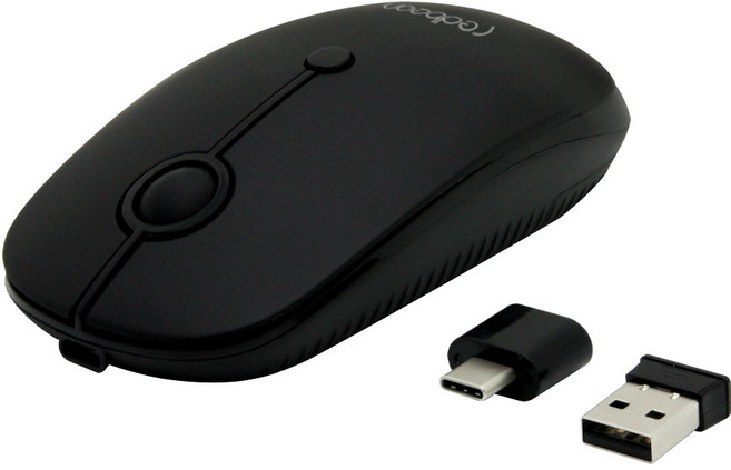 레드빈 무소음 충전식 듀얼리시버 마우스, 매트블랙, A37R