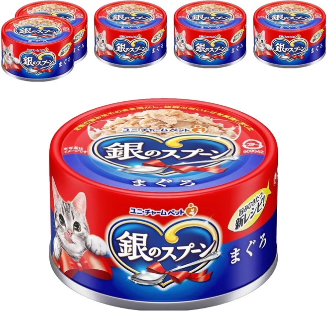 유니참긴노스푼 고양이 습식 캔, 참치맛, 70g, 6개 - 쿠팡