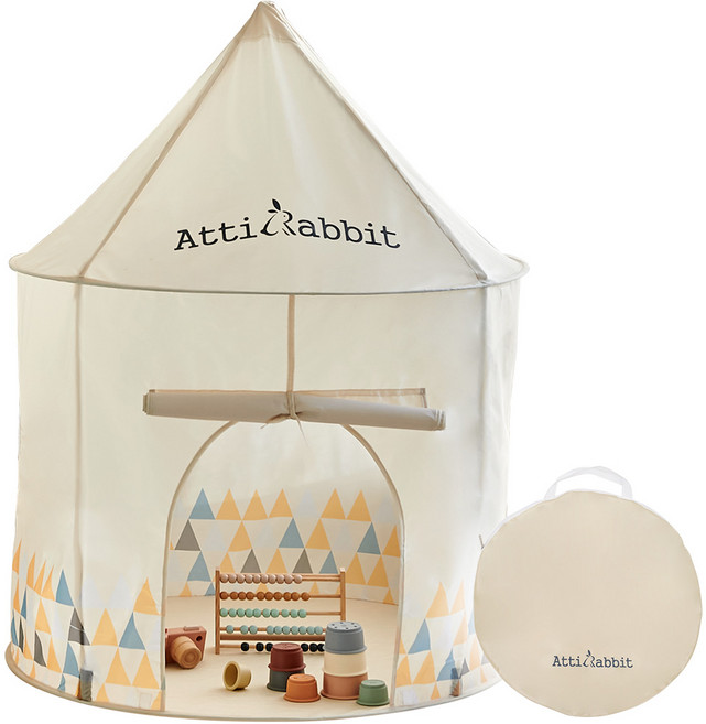 아띠래빗 유아용 튼튼한 인디언 텐트 + 수납가방 세트, 스칸디, 1세트