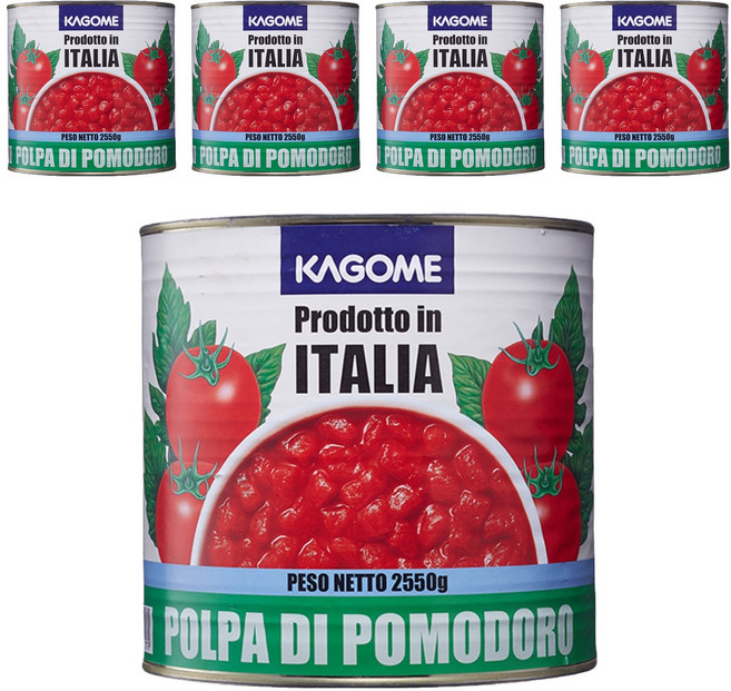 KAGOME 可果美 可美特 切角蕃茄, 2.55kg, 5桶