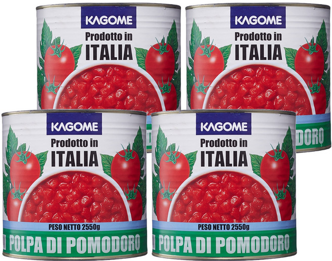 KAGOME 可果美 可美特 切角蕃茄, 2.55kg, 4桶