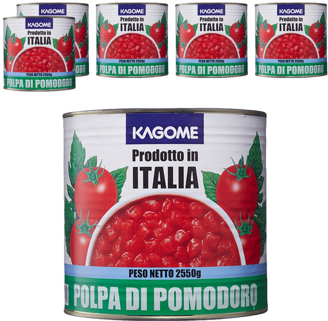 KAGOME 可果美 可美特 切角蕃茄, 2.55kg, 6桶