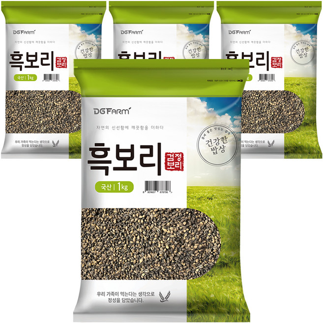 대구농산 흑보리쌀, 1kg, 4개