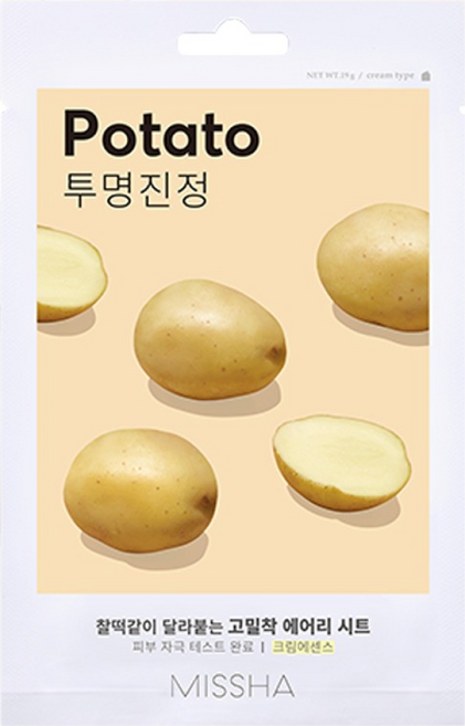 미샤 에어리 밀착 시트마스크 감자, 1개입, 1개