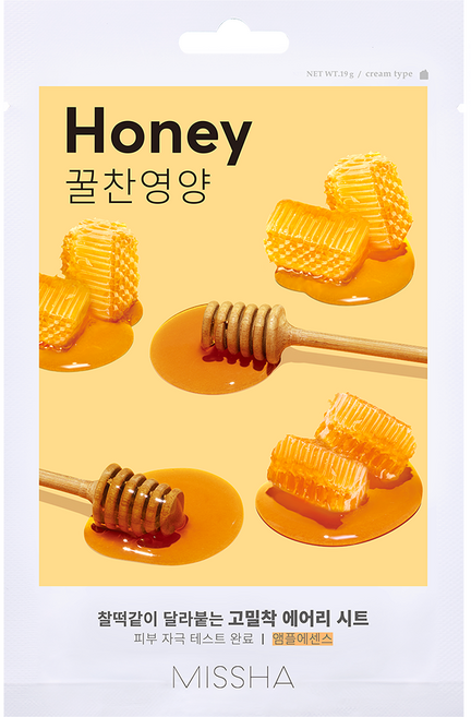 미샤 에어리 밀착 시트마스크 꿀, 1개입, 1개