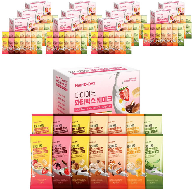 뉴트리디데이 다이어트 파티믹스 쉐이크 7종 세트, 350g, 12개