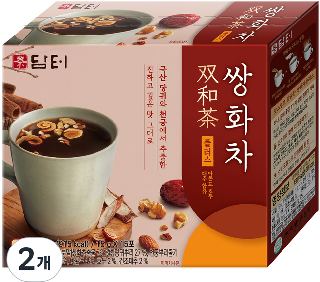 담터 쌍화차 플러스, 15g, 15개입, 2개