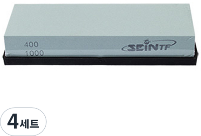 세인티에프 숫돌 연마석 양면 400 1000방 + 미끄럼 방지 패드, 4세트