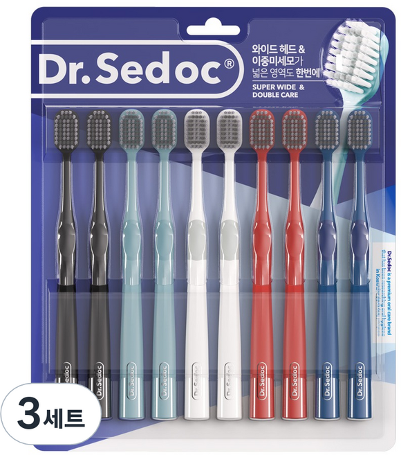 닥터세닥 슈퍼와이드 칫솔 5종, 10개입, 3세트