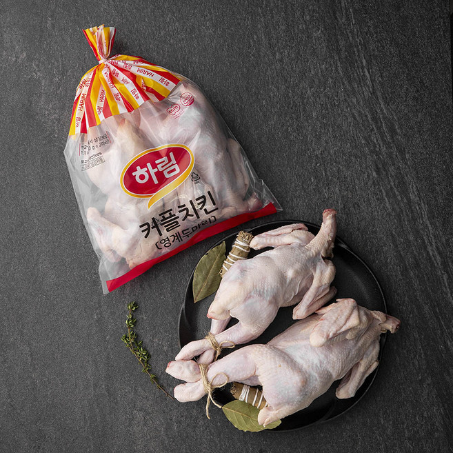 하림 커플치킨 통닭 백숙용 (냉장) 2입, 1.1kg, 1개