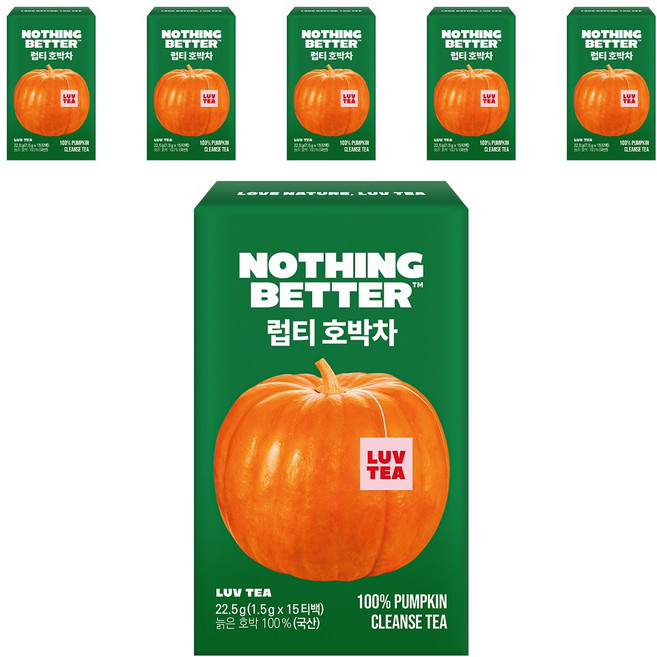 럽티 호박차, 1.5g, 15개입, 6개