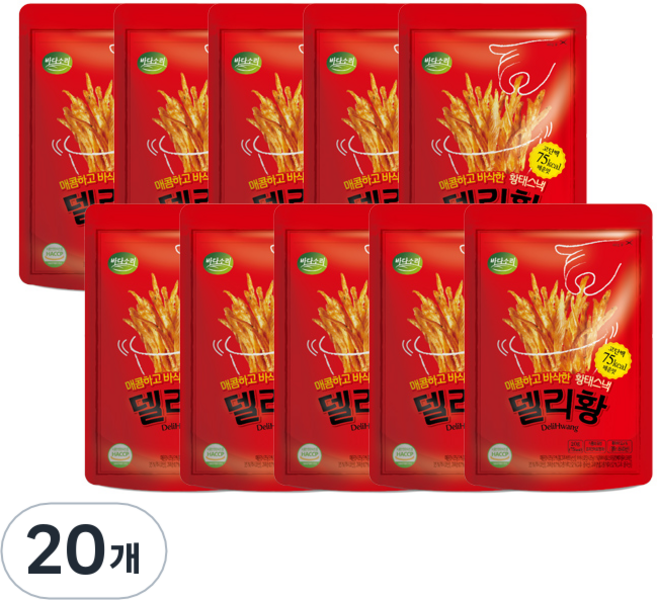 바다소리 델리황 황태스낵 매운맛, 20g, 20개