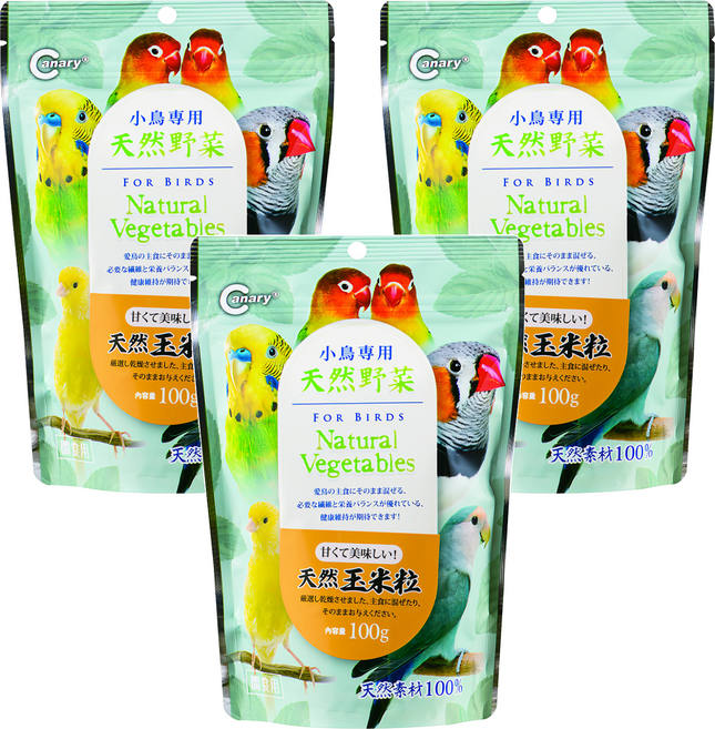 Canary 田園舒食鳥用玉米粒 B-S758, 100g, 3包