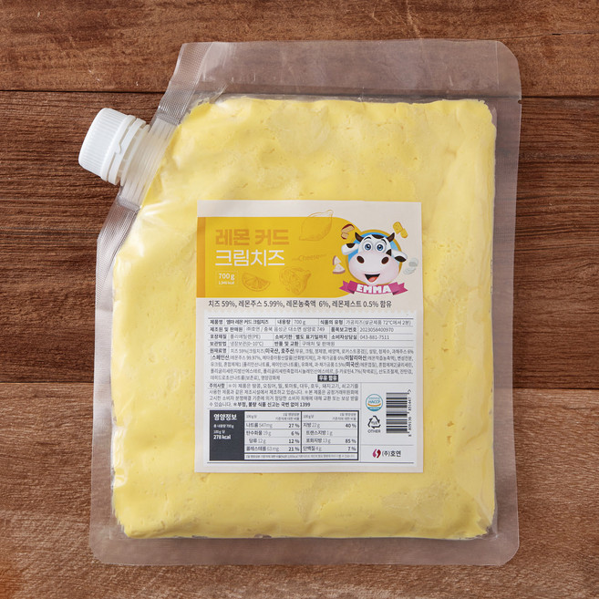 엠마 레몬 커드 크림치즈, 700g, 1개입, 1개