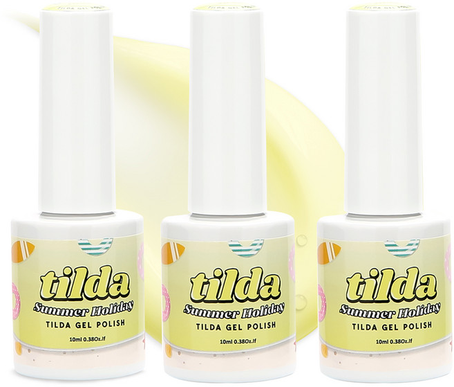 tilda 폴리쉬 컬러젤 매니큐어, T068 네오니, 3개, 10ml