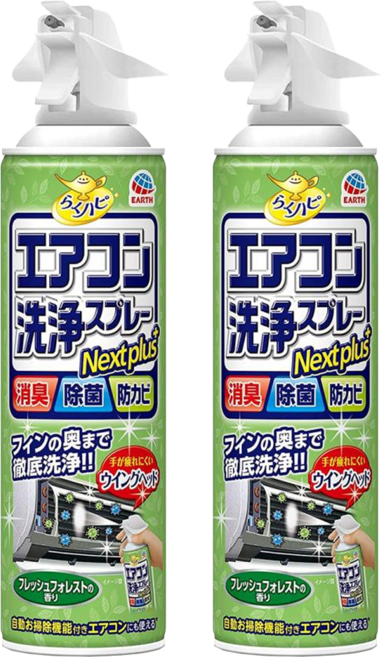 Rakuhapi 冷氣清潔劑 綠色森林香, 420ml, 2瓶