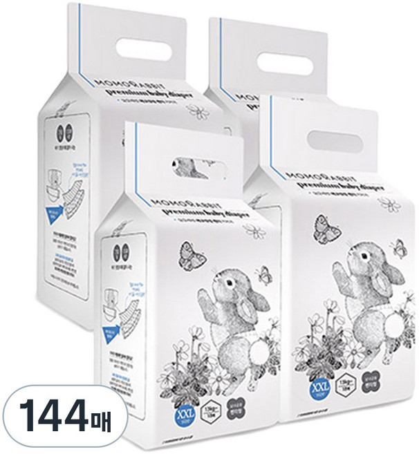 모모래빗 에코씽씽 팬티 기저귀 남여공용, 점보형(2XL), 144매