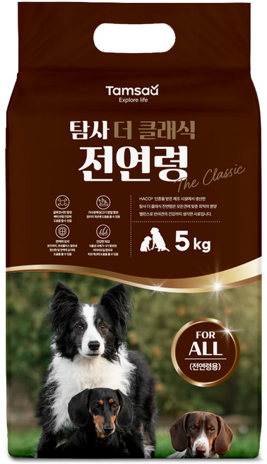 탐사 전연령 강아지 더 클래식 사료, 5kg, 1개, 가수분해 닭