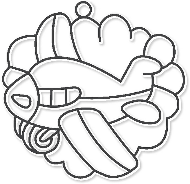 AMOS 阿摩司 壓克力模型版 小(7 x 7cm), 雲飛機, 1個