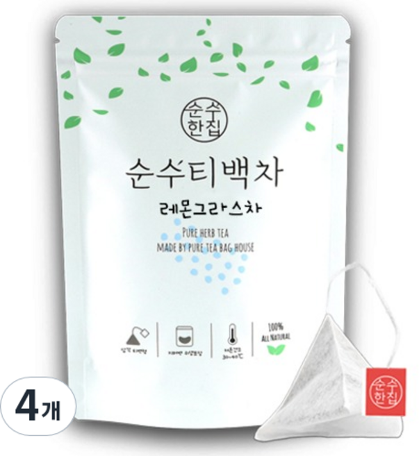 순수한집 레몬그라스차 티백, 1g, 10개입, 4개