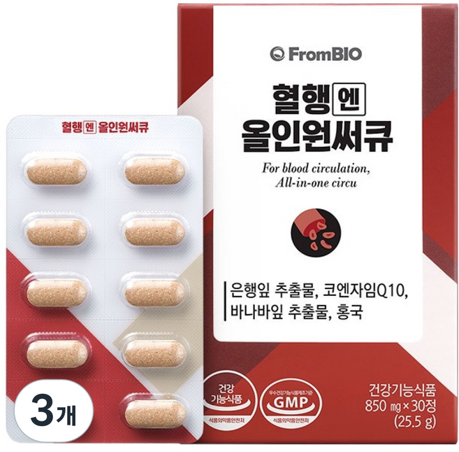 프롬바이오 혈행엔 올인원써큐 25.5g, 30정, 3개