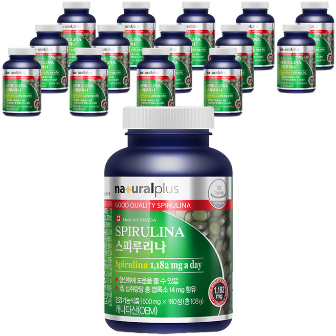 naturalplus 螺旋藻, 180錠, 15個