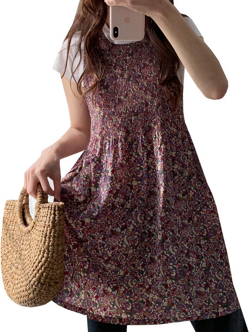 한스빌 올리비아 쉬폰 앞치마, 퍼플, 1개