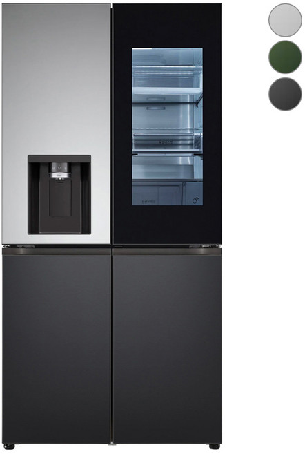 [색상선택형] LG전자 오브제컬렉션 얼음정수기냉장고 음성인식 솔리드 노크온 방문설치, W822SSM462S, 실버 + 맨해튼미드나잇