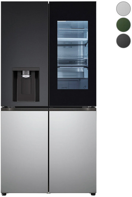 [색상선택형] LG전자 오브제컬렉션 얼음정수기냉장고 음성인식 솔리드 노크온 방문설치, W822SMS462S, 맨해튼 미드나잇 ＋ 실버