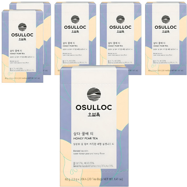 오설록 삼다 꿀배 티, 1.5g, 20개입, 6개