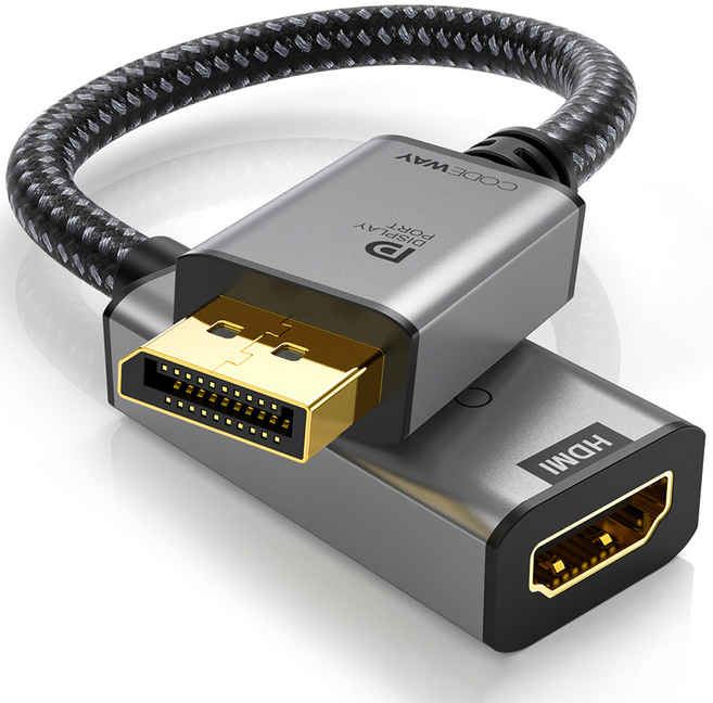 코드웨이 DP to HDMI 젠더, v2.0, 1개