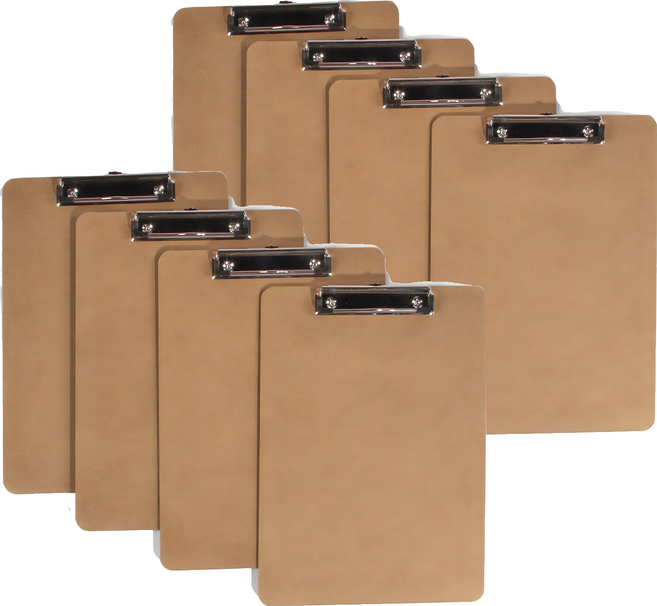 엉클킴 클립보드 A4, 브라운, 8개