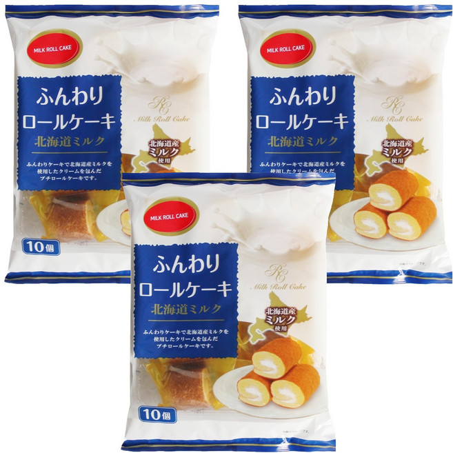 山內 牛奶蛋糕捲 10入, 140g, 3個