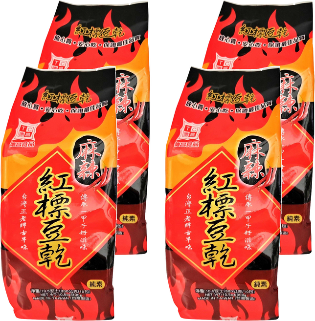 德昌 麻辣紅標豆乾 10包, 300g, 4袋