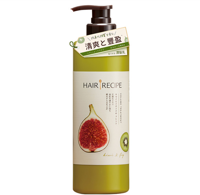 HAIR RECIPE 髮的食譜 清爽豐盈潤髮乳 奇異果/無花果, 530g, 1瓶