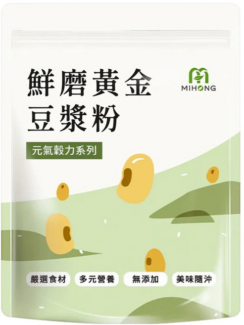 MIHONG 米鴻生醫 元氣穀力 鮮磨黃金豆漿粉, 300g, 1包, 1袋