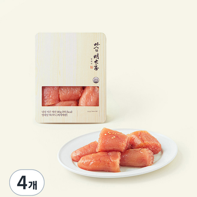 맛의명태자 자른 명란 양념젓갈, 180g, 4개