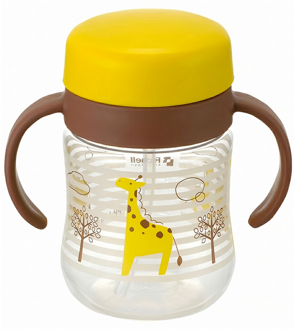 Richell 利其爾 TLI 360度防漏水杯, 200ml, 1個, 喬治亞 黃色