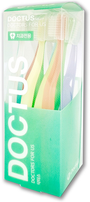 DOCTUS 이중 미세모 칫솔, 12개입, 1개