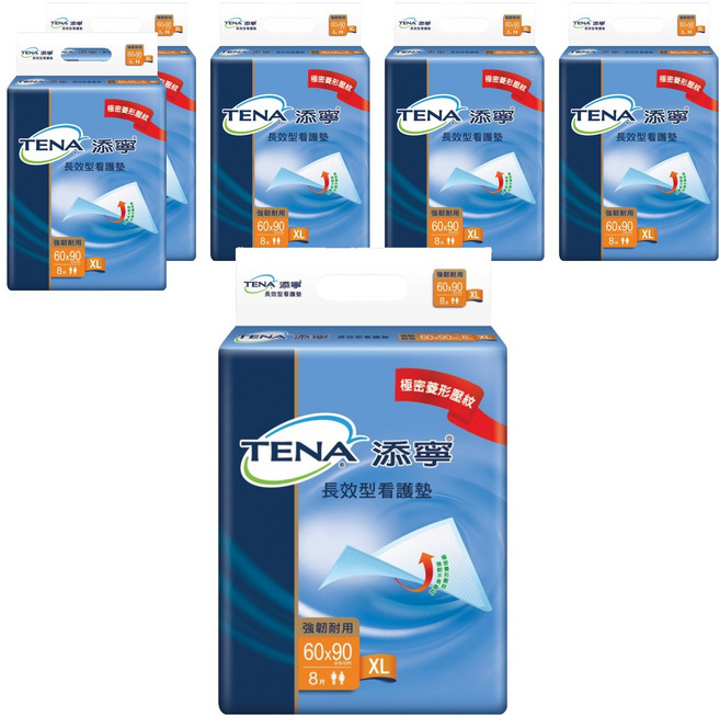 TENA 添寧 長效型看護墊 60*90cm, XL(60 x 90cm), 8片, 6包