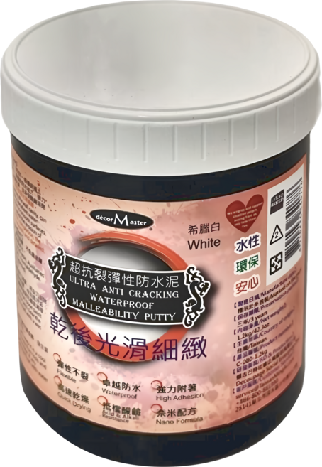 decorMaster 超抗裂彈性防水泥 14 x 11 x 11cm 1.2kg, 1個