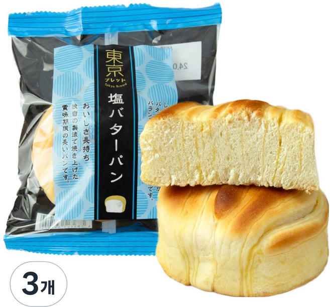 도쿄브레드 소금버터빵, 3개, 70g