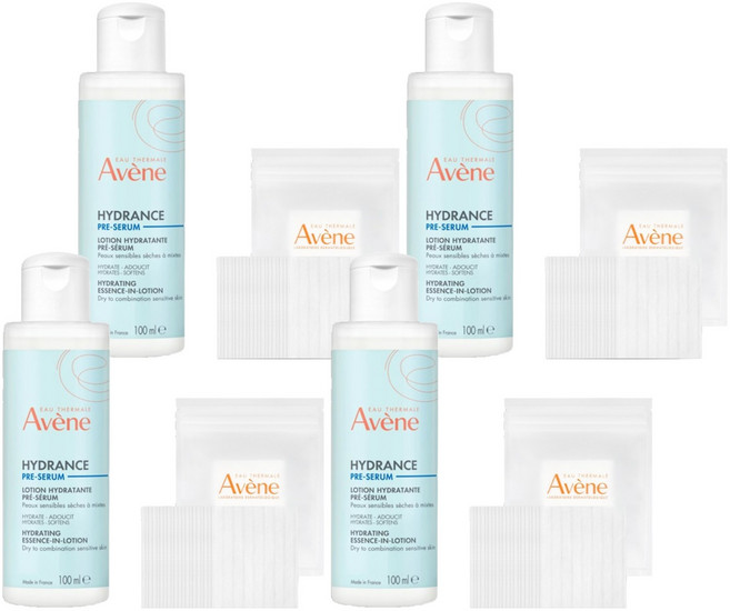 아벤느 이드랑스 에센스 인 로션 + 화장솜 20p, 100ml, 4개