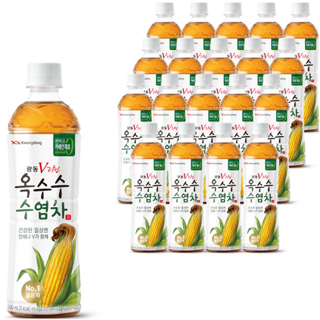 광동 V라인 옥수수수염차, 500ml, 20개
